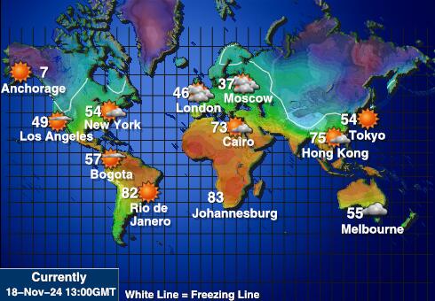 Niue Vreme Temperatura Zemljevid 