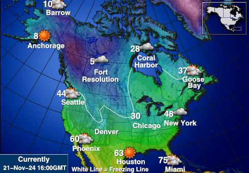 North America Weather Temperature Map 