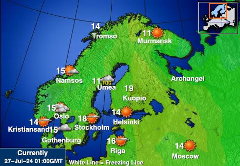 ناروے موسم درجہ حرارت کا نقشہ 