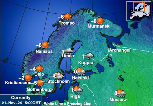 Norway Weather Temperature Map 