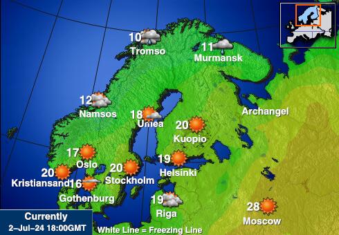 挪威 天氣溫度圖 