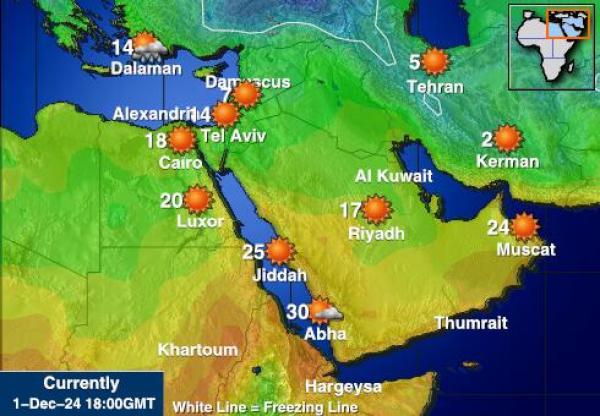 Oman Været temperatur kart 