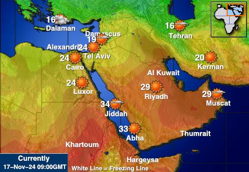 Oman Vreme Temperatura Zemljevid 