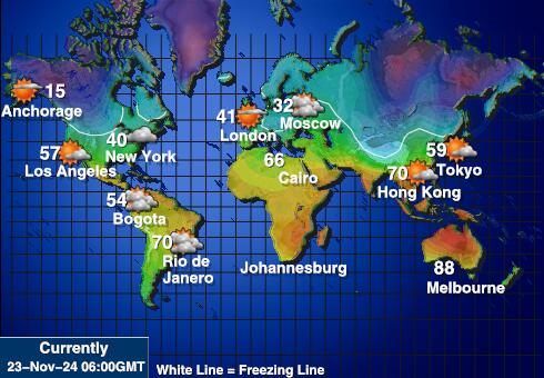 Pacific Vejret temperatur kort 