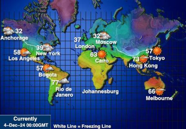 Pacific Weather Temperature Map 