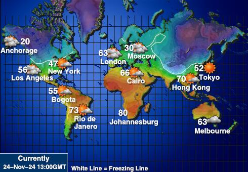 Palau Temperatura Mapa pogody 