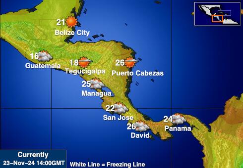 Panama Vejret temperatur kort 