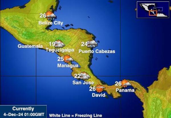 Panama Weather Temperature Map 