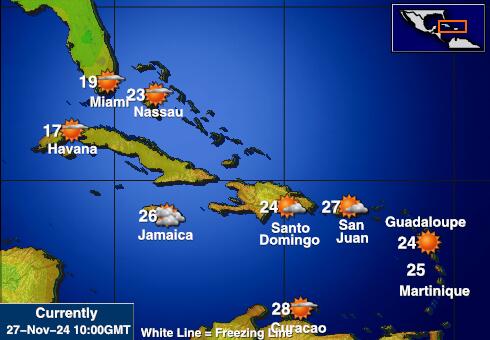 Puerto Rico Harta temperaturii vremii 