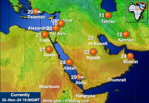 Qatar Ilm temperatuur kaart 