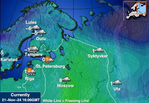 Romania Weather Temperature Map 