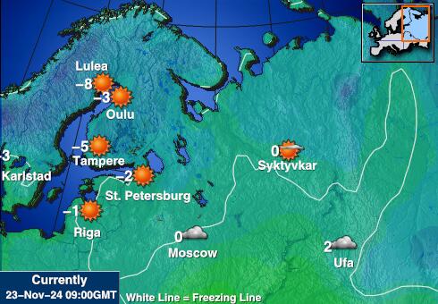 Rumänien Wetter Temperaturkarte 