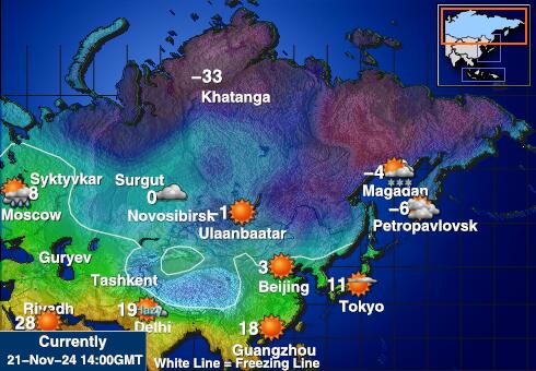 Russia Weather Temperature Map 