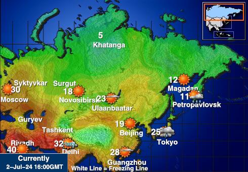 俄國 天氣溫度圖 