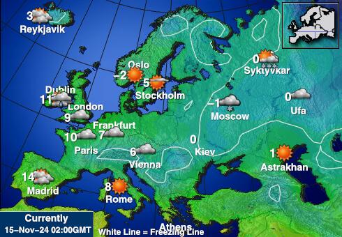 San Marino Været temperatur kart 