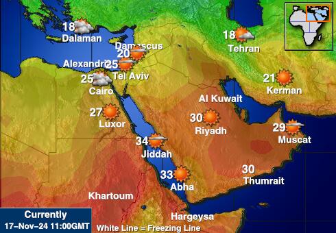 Savdska Arabija Vreme Temperatura Zemljevid 