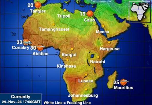 Seychelles Temperatura meteorologica 