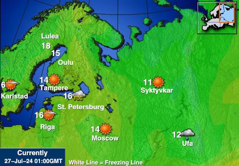 Словения Температурна карта за времето 