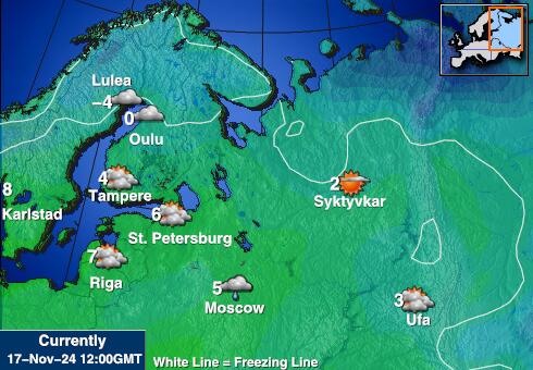 Slovenija Vreme Temperatura Zemljevid 