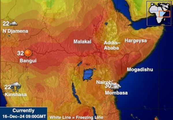 Somali Hava sıcaklığı haritası 