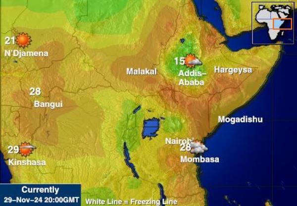 Somalia Bản đồ nhiệt độ thời tiết 