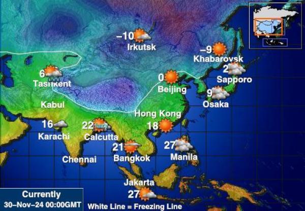 Sri Lanka Harta temperaturii vremii 