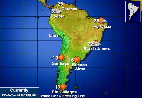 Suriname Weather Temperature Map 