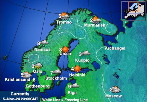 Svalbard Sää lämpötila kartta 