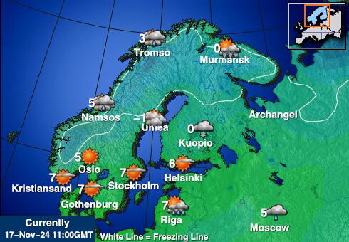 Svalbard Vreme Temperatura Zemljevid 