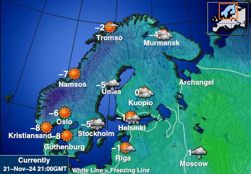 Sweden Weather Temperature Map 