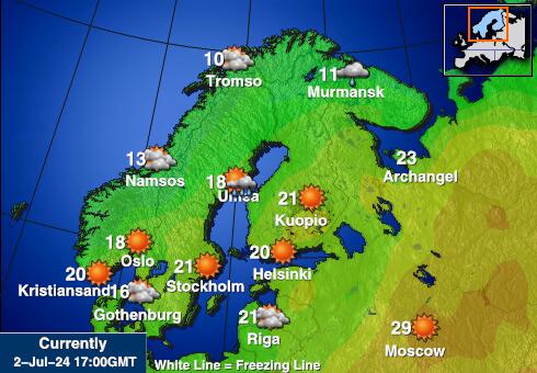 瑞典 天氣溫度圖 