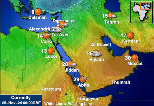 Syrië Weer temperatuur kaart 