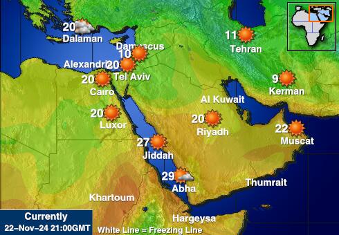 Süüria Ilm temperatuur kaart 