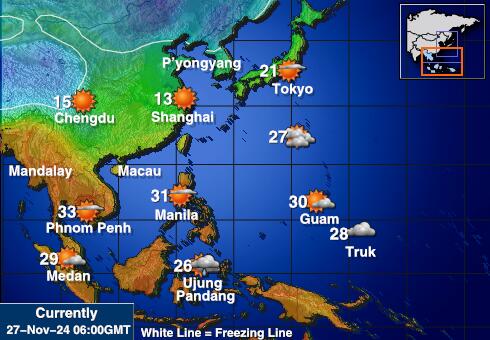 Taiwan Harta temperaturii vremii 