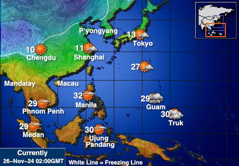 Thailand Weather Temperature Map 