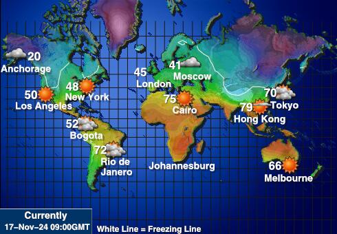 Tonga Vreme Temperatura Zemljevid 