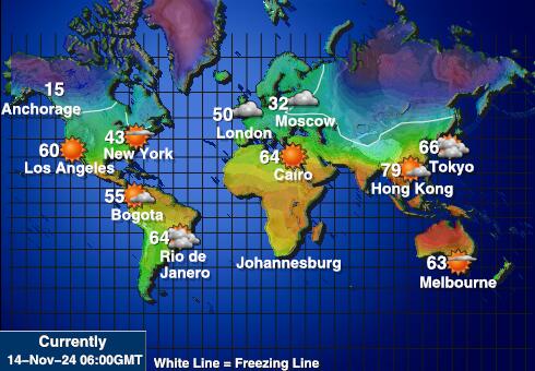 Tonga Mapa de temperatura Tiempo 