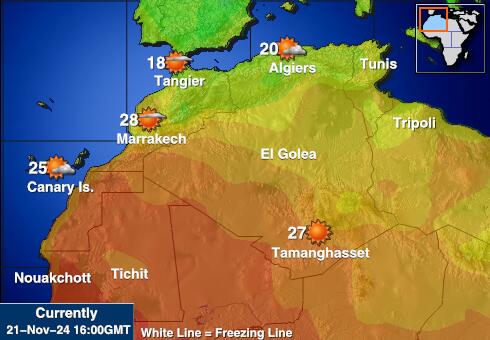 Tunisia Weather Temperature Map 