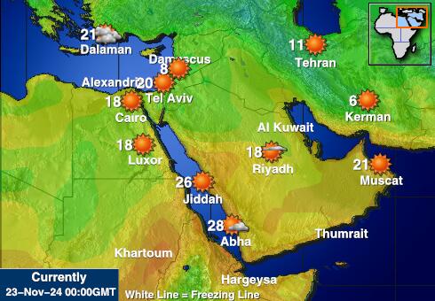 United Arab Emirates Weather Temperature Map 