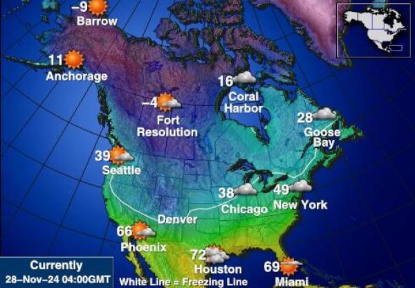 Usa Massachusetts Vädertemperaturkarta 