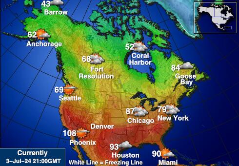 ABD Oregon Hava sıcaklığı haritası 