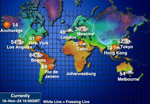 Vanuatu Vreme Temperatura Zemljevid 