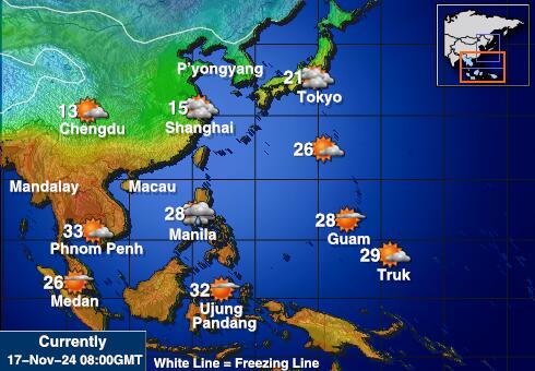 Vietnam Vreme Temperatura Zemljevid 