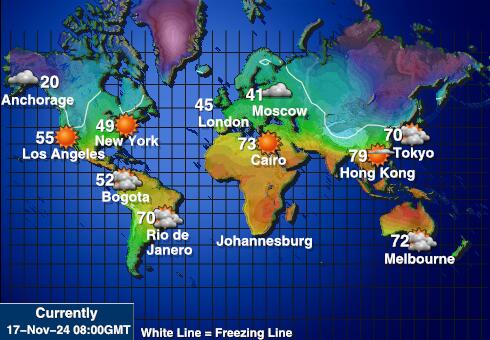 Wallis in Futuna Vreme Temperatura Zemljevid 