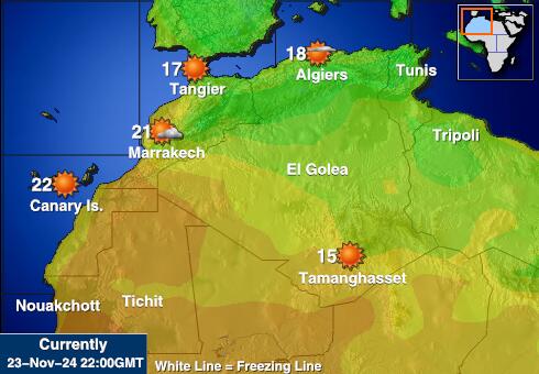 Vestsahara Vejret temperatur kort 