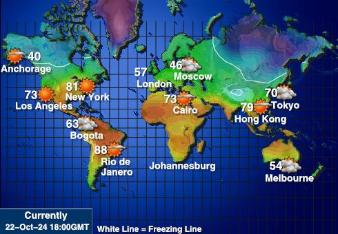 World Weather Temperature Map 