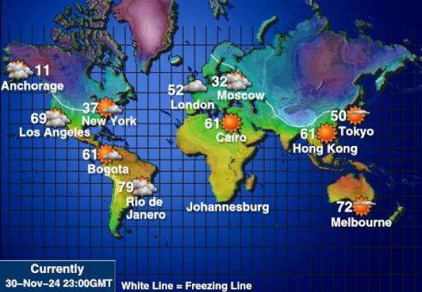 World Weather Temperature Map 