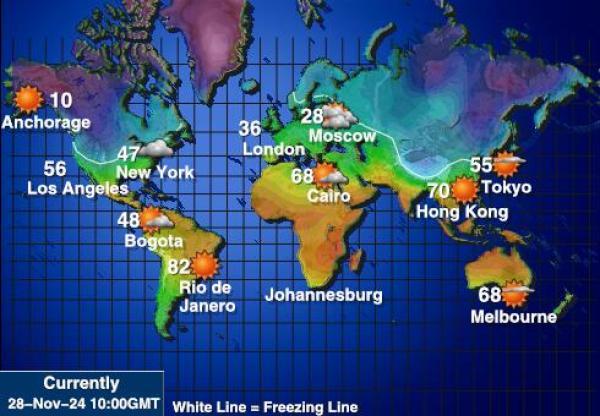 World Weather Temperature Map 