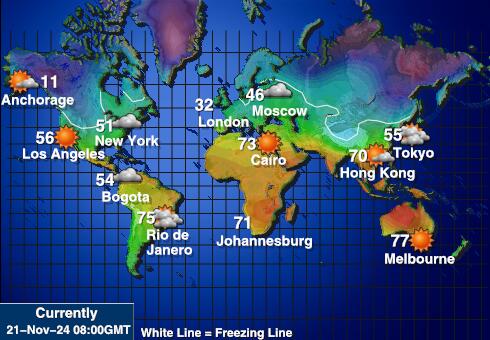 World Weather Temperature Map 