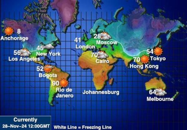 Welt Wetter Temperaturkarte 